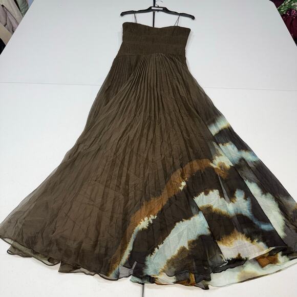 AMUR Sue Pleated Gown tie diy size 0 - Picture 5 of 12